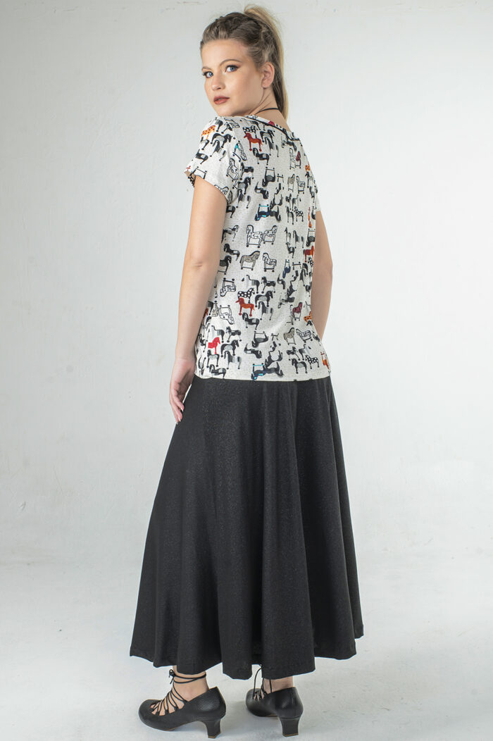BLUSA MAIS CERTINHA COM MANGA CURTA E DECOTE REDONDO - Image 3