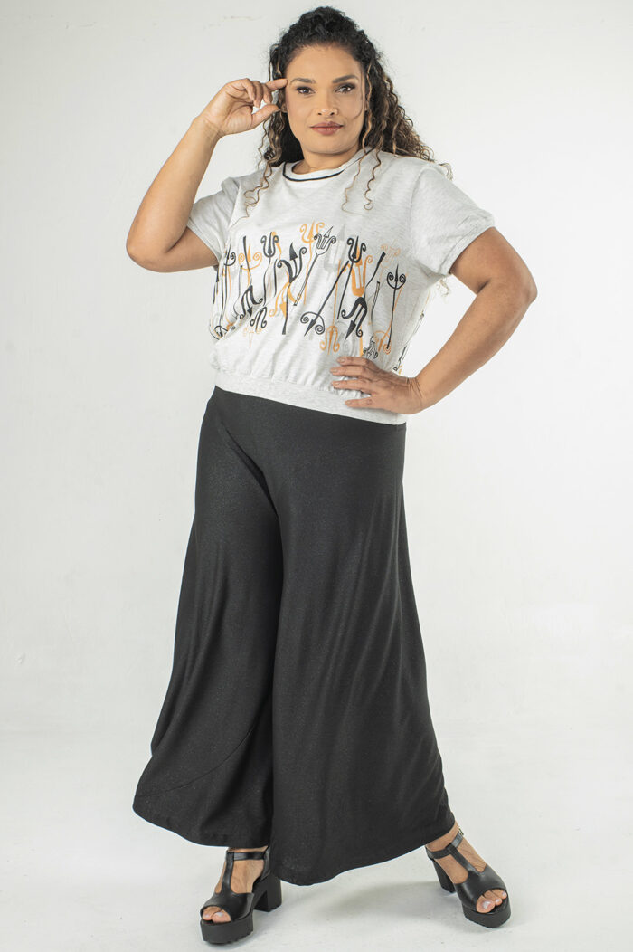 BLUSA PLUS SIZE TIPO COLEGE COM MANGA CURTA - Image 3