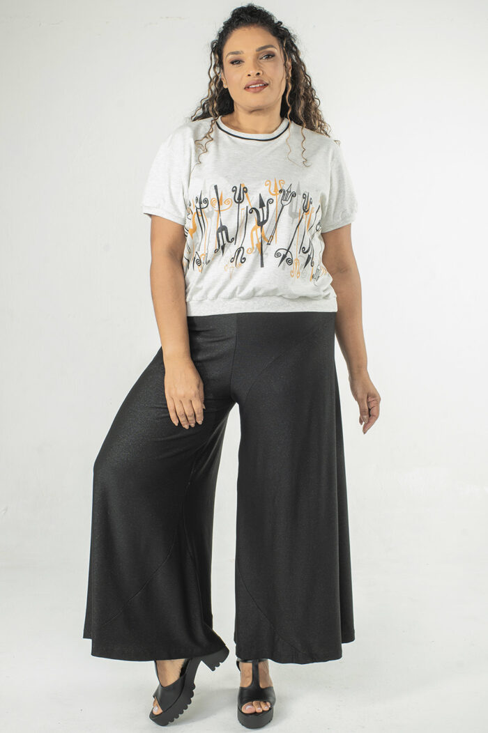 BLUSA PLUS SIZE TIPO COLEGE COM MANGA CURTA - Image 4