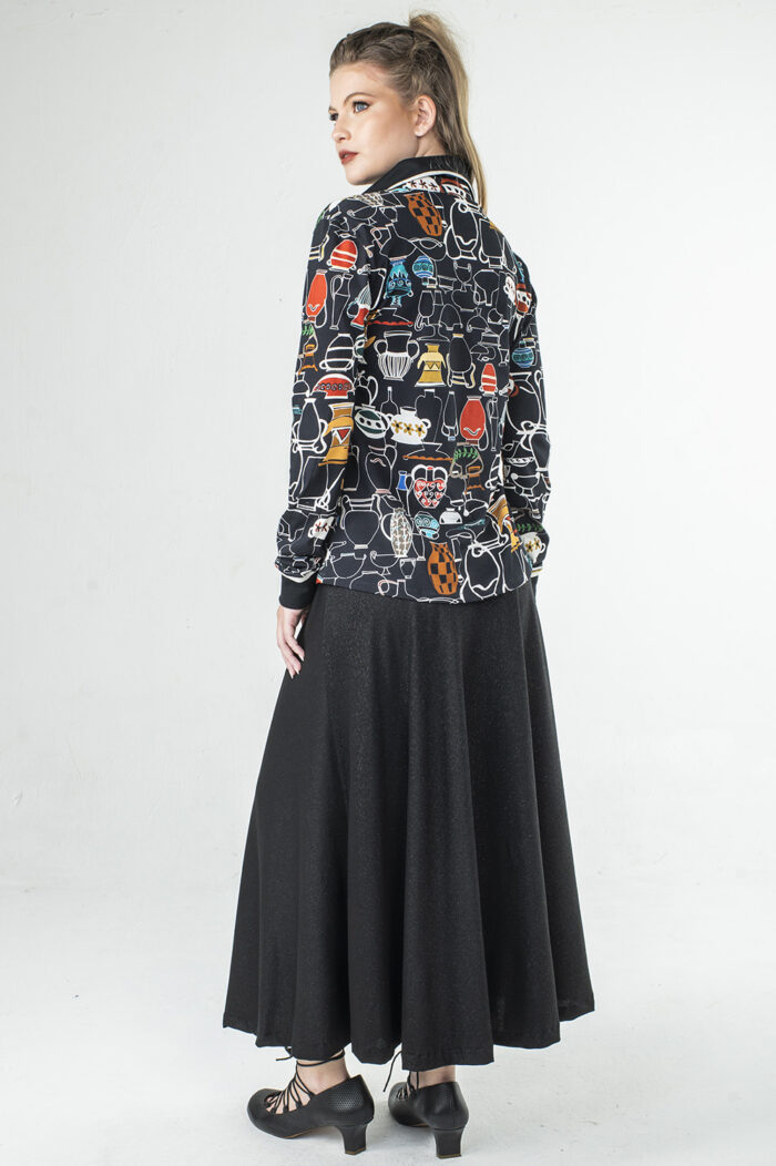 CAMISA FEMININA DE MANGA LONGA E DETALHE DE BOLSINHOS ESTILO RETRÔ NA FRENTE - Image 4