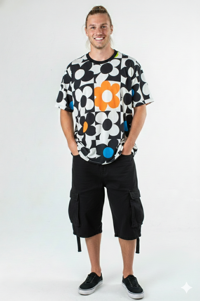 T-SHIRT DE MANGA CURTA E DECOTE REDONDO