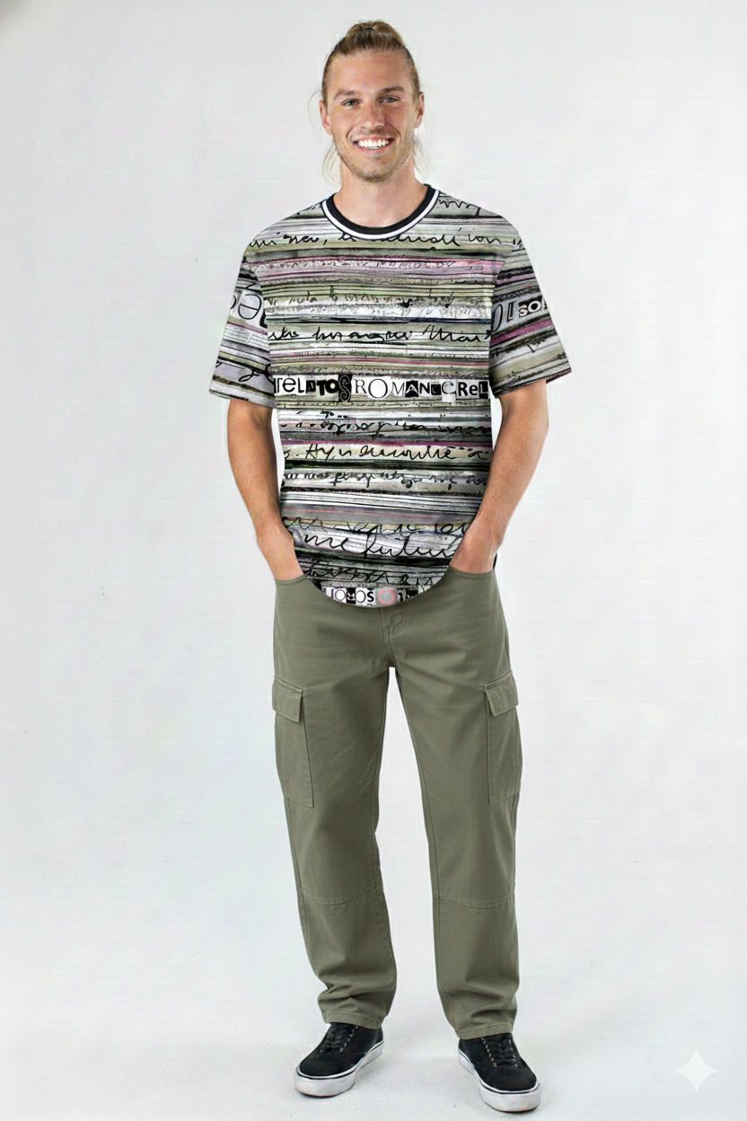 T-SHIRT DE MANGA CURTA E DECOTE REDONDO