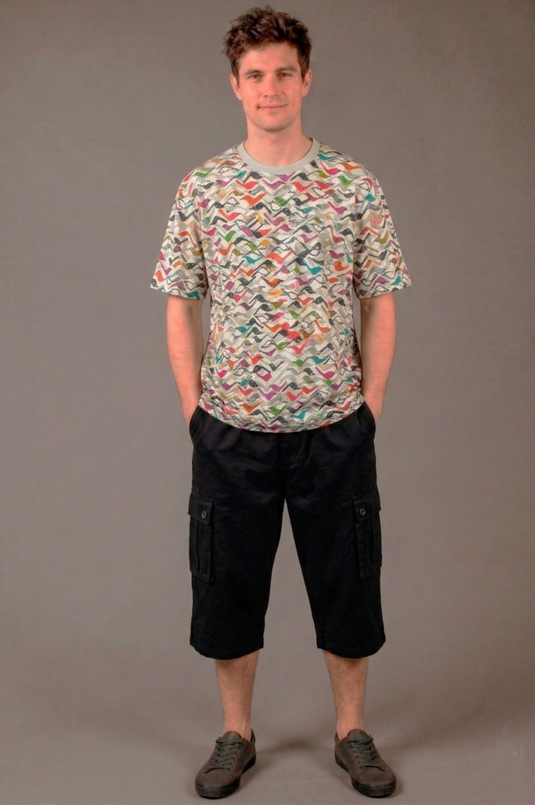 T-SHIRT DE MANGA CURTA E DECOTE REDONDO