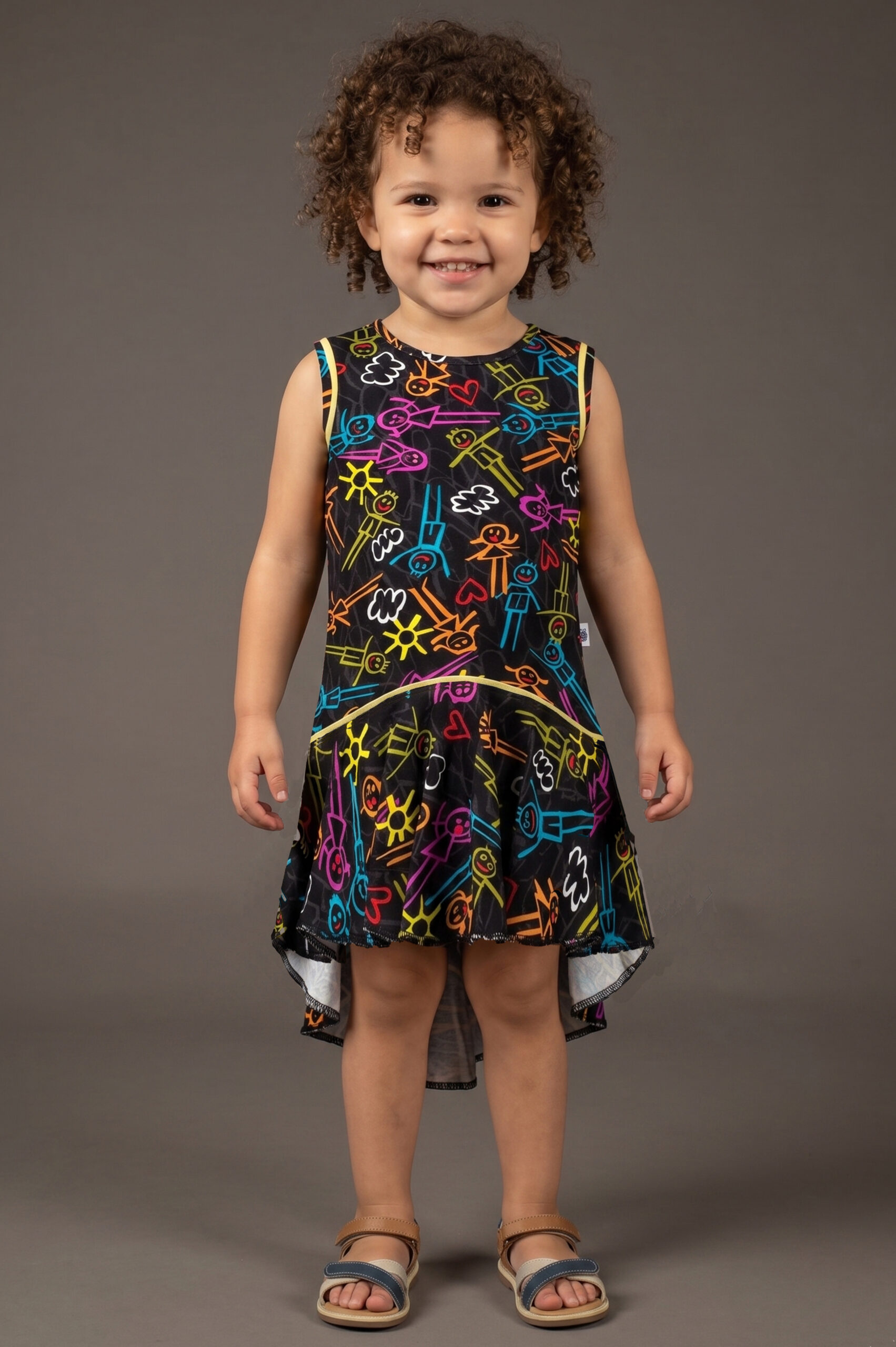 VESTIDO INFANTIL REGATA COM SAIA MULLET