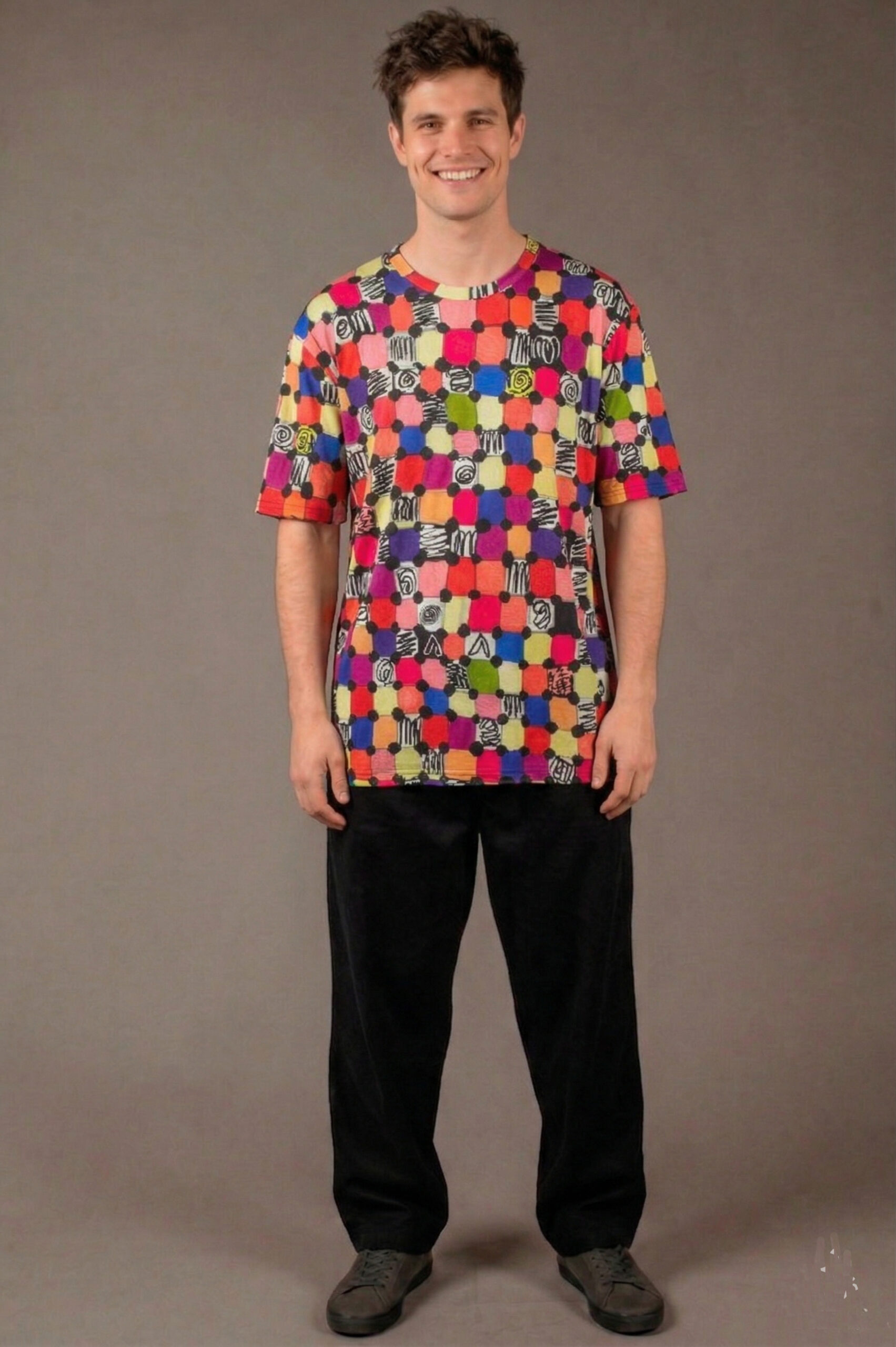 T-SHIRT DE MANGA CURTA E DECOTE REDONDO